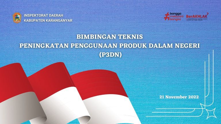 Bimbingan Teknis P3DN Inspektorat Daerah Kabupaten Karanganyar