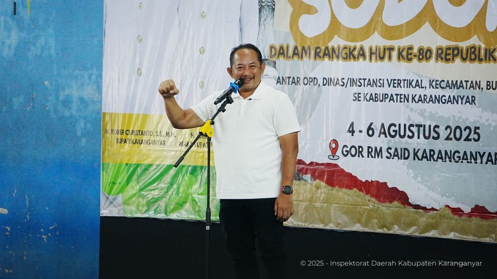 Bupati Karanganyar membuka Lomba Gobak Sodor HUT 80 RI (04 Agustus 2025)