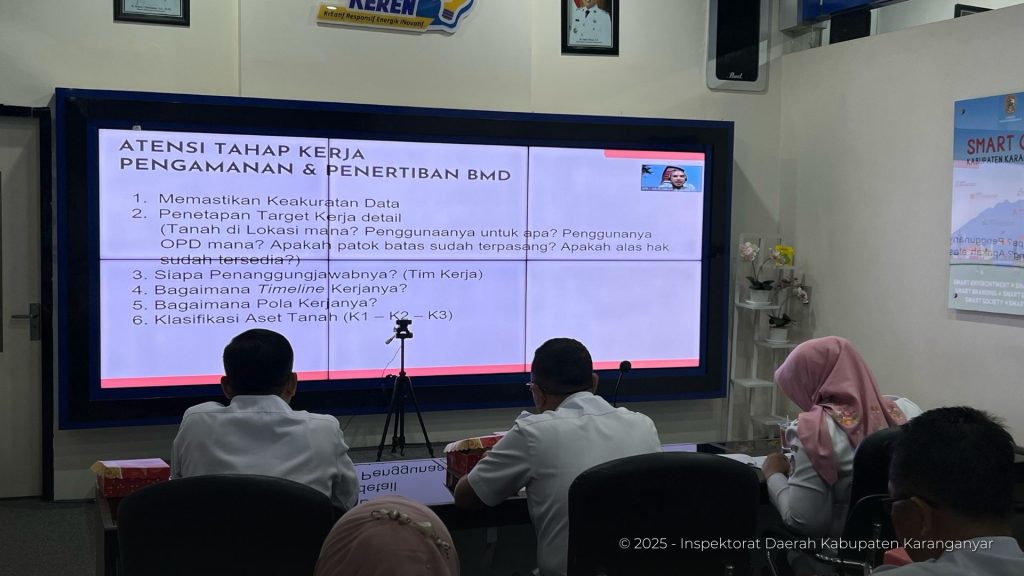 Inspektur Daerah dan OPD mengikuti Rakor Tindak Lanjut Sertifikasi Aset Pemda