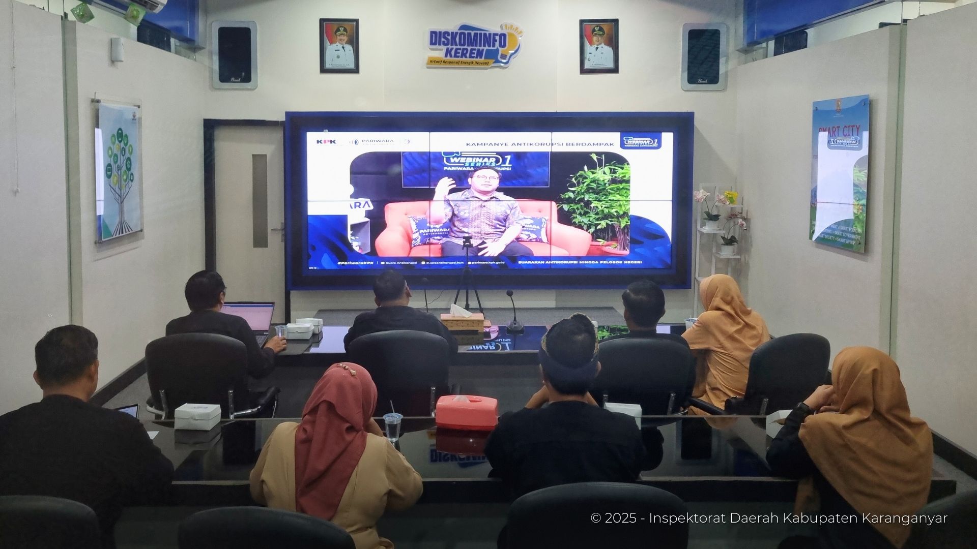 Inspektorat Karanganyar dan OPD Ikuti Webinar Pariwara Antikorupsi 2025: Bangun Kesadaran Lawan Korupsi
