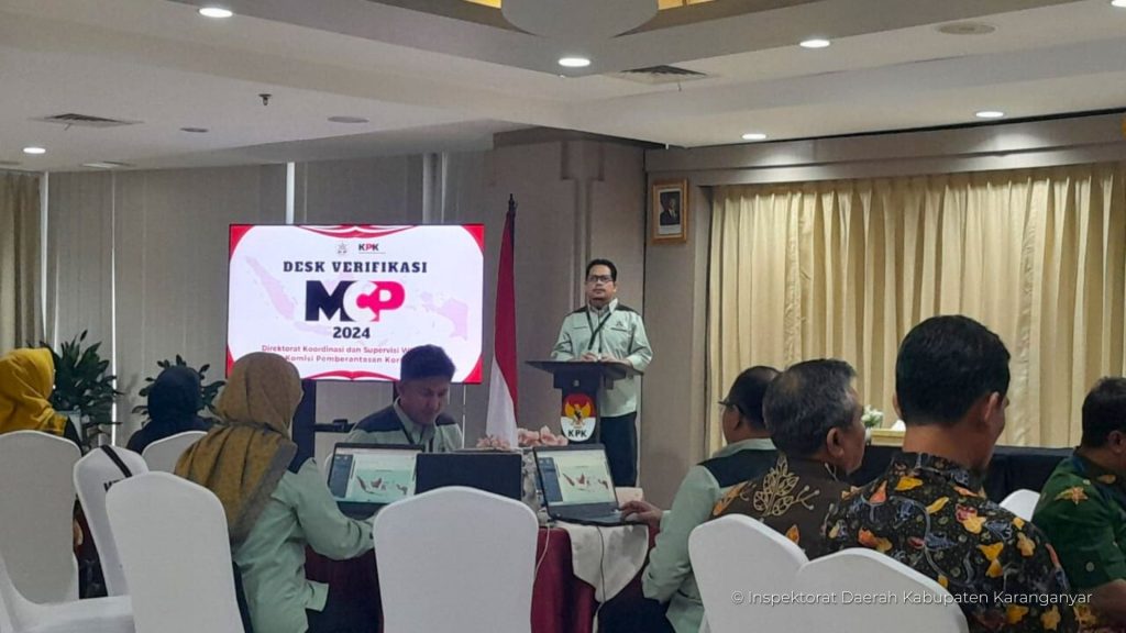 Narasumber Kegiatan pada Acara Desk Verifikasi MCP Tahun 2024 dengan KPK RI