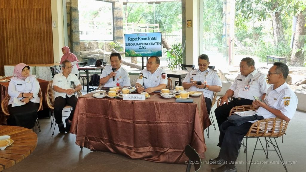 Para Inspektur dalam acara Rakor Inspektorat se-Subosukawonosraten (10 September 2025)