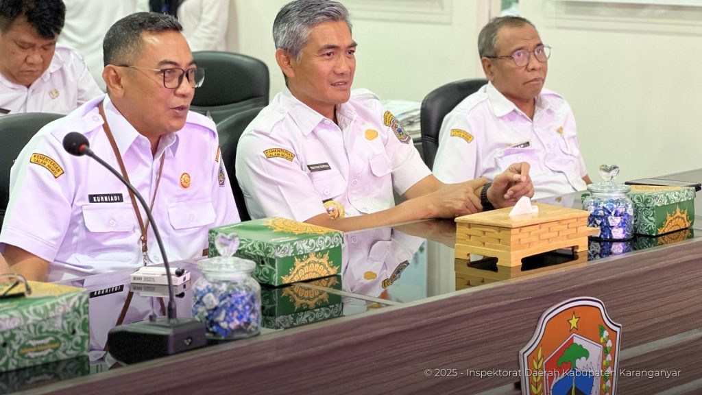 Pj. Bupati Karanganyar beserta Para Kepala OPD mengikuti Launching Hasil Survei Penilaian Integritas (SPI) Tahun 2024 (22 Januari 2025)